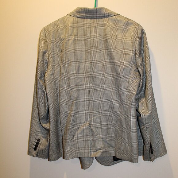Talbots Plaid Fully-Lined Double-Button Blazer - Sz 18 - Picture 2 of 4